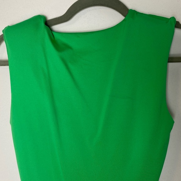 Sleeveless Shoulder Pads Green Bodysuit Size Small - Picture 5 of 6